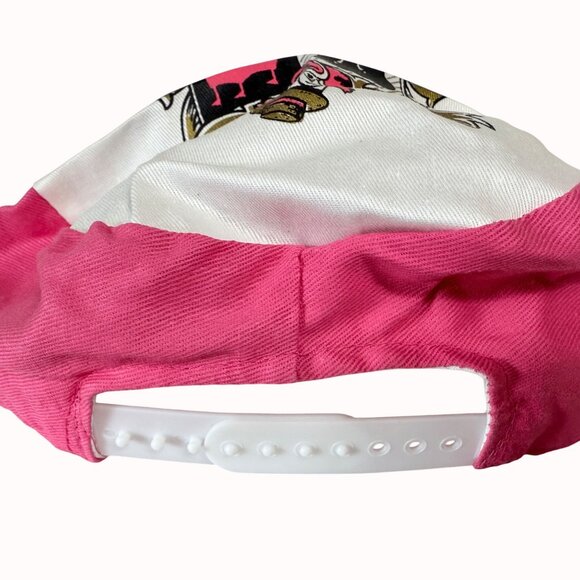Circus Casino Vegas Painters Cap Snapback VTG Hat Retro 80s Colorblock Pink - Picture 8 of 9